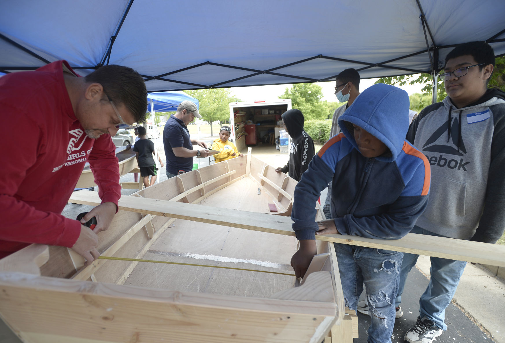 BOYS AND GIRLS CLUB BOAT BUILDING